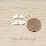 PD.1239 // Cutie Sparrow Birds on Tree Branch Pendant, 2 Pc