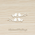 PD.1239 // Cutie Sparrow Birds on Tree Branch Pendant, 2 Pc