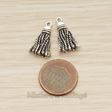 PD.1240 // Metal Tassel Pendant, 2 Pc