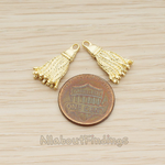 PD.1240 // Metal Tassel Pendant, 2 Pc