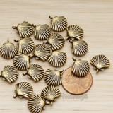 PD.1242 // Scallop Seashell Pendant, 2 Pc