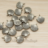 PD.1242 // Scallop Seashell Pendant, 2 Pc