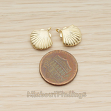 PD.1242 // Scallop Seashell Pendant, 2 Pc