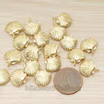 PD.1242 // Scallop Seashell Pendant, 2 Pc