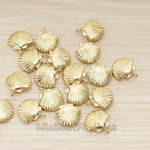 PD.1242 // Scallop Seashell Pendant, 2 Pc