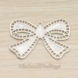 PD.1245 // Large Ribbon Bow Pendant, 2 Pc