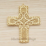 PD.1246 // Gothic Catholic Large Cross Pendant, 1 Pc