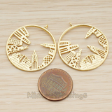 PD.1248 // New York City in Round Pendant, 2 Pc