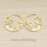 PD.1248 // New York City in Round Pendant, 2 Pc