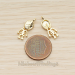 PD.1249-02 // Large Animated Skeleton Pendant, 2 Pc