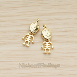 PD.1249-02 // Large Animated Skeleton Pendant, 2 Pc