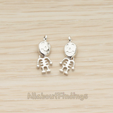 PD.1249-02 // Large Animated Skeleton Pendant, 2 Pc