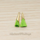 PD.1259-01 // Silk Gold Plated Simple Corn Top Small Tassel Pendant, 2 Pc