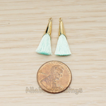 PD.1259-01 // Silk Gold Plated Simple Corn Top Small Tassel Pendant, 2 Pc