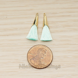 PD.1259-01 // Silk Gold Plated Simple Corn Top Small Tassel Pendant, 2 Pc