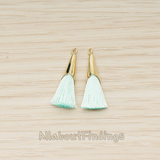 PD.1259-01 // Silk Gold Plated Simple Corn Top Small Tassel Pendant, 2 Pc