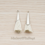 PD.1259-02 // Silk Gold Plated Simple Corn Top Tassel Pendant, 2 Pc