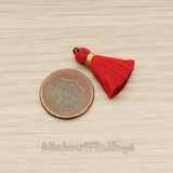 PD.1261 // Silk Oring and Silk Band Tassel Pendant, 2 Pc