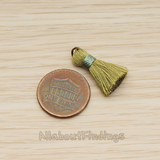 PD.1261 // Silk Oring and Silk Band Tassel Pendant, 2 Pc