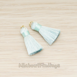 PD.1261 // Silk Oring and Silk Band Tassel Pendant, 2 Pc