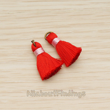 PD.1261 // Silk Oring and Silk Band Tassel Pendant, 2 Pc