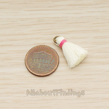 PD.1261 // Silk Oring and Silk Band Tassel Pendant, 2 Pc