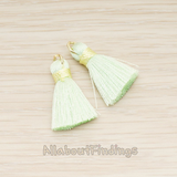 PD.1261 // Silk Oring and Silk Band Tassel Pendant, 2 Pc