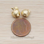 PD.1265 // Mini 3D Apple Pendant, 2 Pc