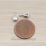 PD.1266 // Mini Framed Cubic Zirconia Pendant, 2 Pc