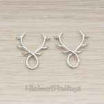 PD.1271 // Antler Shaped Tree Branch Vine Pendant, 2 Pc