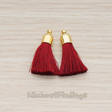 PD.1274-01 // Bell Shaped Cab Tassel Pendant, 2 Pc