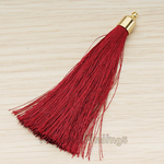 PD.1274-03 // Bell Shaped Cab Long Tassel Pendant, 2 Pc