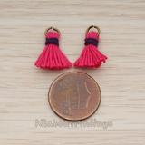 PD.1275 // O ring Mini Tassel Pendant, 2 Pc