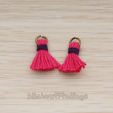 PD.1275 // O ring Mini Tassel Pendant, 2 Pc