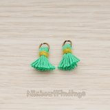 PD.1275 // O ring Mini Tassel Pendant, 2 Pc