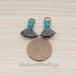 PD.1275 // O ring Mini Tassel Pendant, 2 Pc