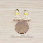 PD.1275 // O ring Mini Tassel Pendant, 2 Pc