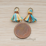 PD.1275 // O ring Mini Tassel Pendant, 2 Pc