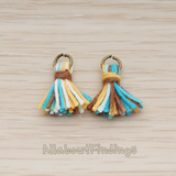 PD.1275 // O ring Mini Tassel Pendant, 2 Pc