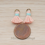 PD.1275 // O ring Mini Tassel Pendant, 2 Pc