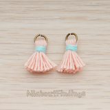 PD.1275 // O ring Mini Tassel Pendant, 2 Pc