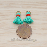 PD.1275 // O ring Mini Tassel Pendant, 2 Pc