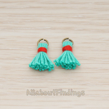 PD.1275 // O ring Mini Tassel Pendant, 2 Pc