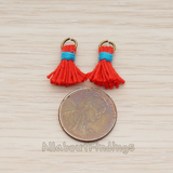 PD.1275 // O ring Mini Tassel Pendant, 2 Pc