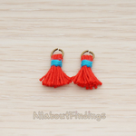 PD.1275 // O ring Mini Tassel Pendant, 2 Pc