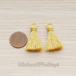 PD.1276-02 // O Ring Long Gold Tassel Pendant, 2 Pc