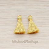 PD.1276-02 // O Ring Long Gold Tassel Pendant, 2 Pc