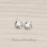 PD.1289-01 // Cubic Setting Ladybug Closed Wing Pendant, 2Pc