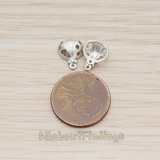 PD.1289-02 // Cubic Setting Ladybug Open Wing Pendant, 2Pc