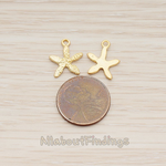 PD.1290-01 // Textured Mini Starfish Pendant, 2Pc